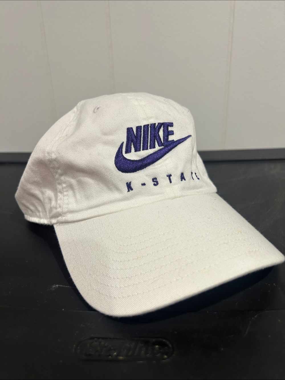 Nike White Cap with Purple Embroidered Logo